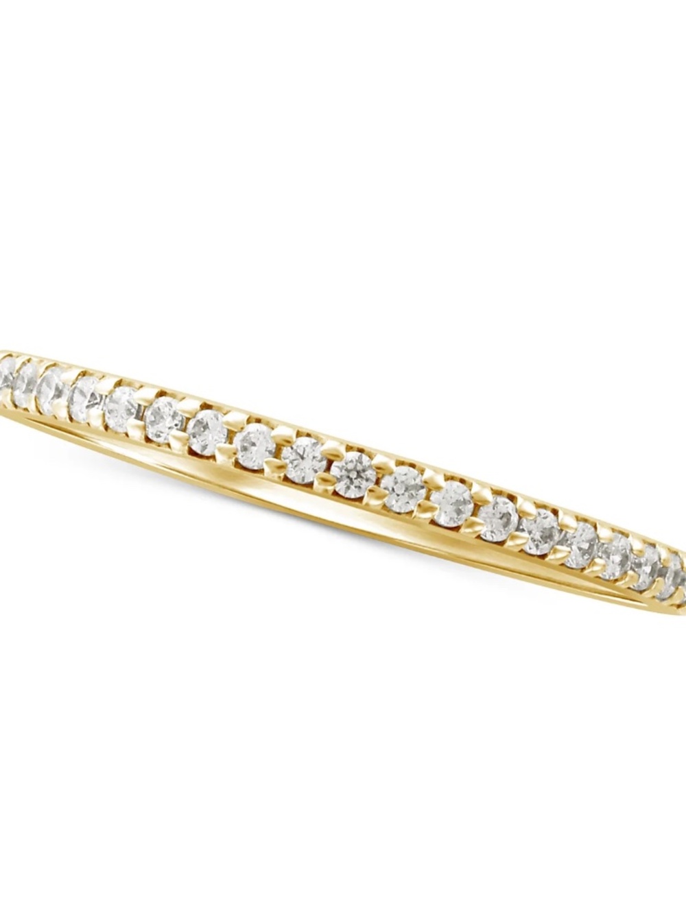 size 6 Macy's stackable 14k gold 1/7 CT Dmnds stackable wedding band